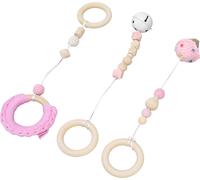 3Pcs Baby Play Gym Toy Set Cute Appearance Colorful Smoother Surfaces Wooden Baby Gym Pendant for Gifts Home Decor