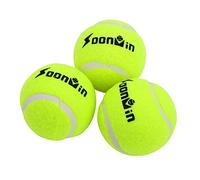 3Pcs Balles de Tennis Fluorescent Réutilisable Haute Elasticité Jouet pour Chien Idéal pour Entrainement Leçon Machines à Lancer et Jouer Jaune