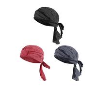 3Pcs Bandana Cyclisme Homme Chapeau Pirate Bandana de Sport Vintage Bonnet Sous Casque de Vélo Moto Séchage Rapide Turban pour Course Danse Fitness Tennis