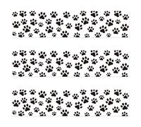 3pcs Bandes Comestibles en Papier de Riz Gluant Prédécoupées, Motif Empreintes de Pattes Chiot 28x6,2cm Idéales pour les Gâteaux D'anniversaire Chiens les Friandises et Desserts pour Chiots