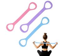 3pcs Bandes de Résistance de Fitness en Forme 8, Corde Élastique Extensible pour Exercices Fitness Bras Dos Épaules Équipement d'Entraînement pour Femmes Yoga Pilates Physique