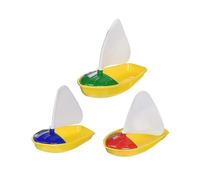 3pcs Bath Plastic Sailboats Toys Bathtub Sailing Boat Toys for Kids (multicolor Small+middle+ Size)