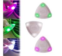 [3PCS] Beat Picks - Beatpicks Light up Guitar Pick, Dazzling Colourful Illuminated Guitar Plectrum, Sparkling Guitar Pick Ukulele Picks Guitar, Auto LED Glowing Pick for Enhanced Stage Performance