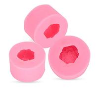 3pcs beaux formes de fleur ronde distinctes gâteau de gâteau de gâteau de bougie en silicone moule diy accessoires d'outils