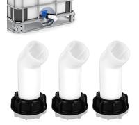 3pcs Bec de Vidange avec Ecrou IBC, Buse de Réservoir d'eau Raccord de Vanne Extension Buse de Tuyau Adaptateur IBC Réservoir d'eau Bec de Robinet pour Raccord Robinet Cuve IBC 2 Pouces