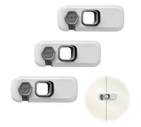 3PCS Bloque Porte Bébé, Sécurité Enfant pour Placards, Tiroirs, Réfrigérateur et Fenêtres, Fermeture Frigo et Cadenas Frigo Sans Perçage, Verrou de Sécurité Adhésif pour la Maison