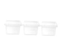 3Pcs Boîte Boîte D'Élevage D'Insectes Animal Pet Récipient Transparent Terrarium pour Tortues Conteneur D'Éclosion Cage Reptile Mallette De Rangement Reptile Terrarium Cas pour BESPORTBLE