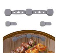 3pcs Boucle Magnétique en Silicone pour Friteuse à Air, Aimant Friteuse à Air Papier Sulfurisé Supports Magnétiques pour Verrouiller les Doublures Jetables & Empêcher le Papier Brûler (Gris)