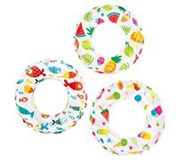 3Pcs Bouée Enfant, 60cm Anneau de Natation Enfant Bouée Piscine Gonflable Épaisse,PVC Animaux Bouée La Piscin Lot de 3 bouées de Natation Aquatiques 58 cm Jouet pour Le Bain et la Natation (style2)