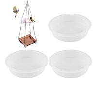 3pcs Bowl Bowl à Eau, 7, 3x1, 6 Ficheur d'eau Rond en Plastique, Plateau de Station d'alimentation élégant et Magnifique pour Goldfinch, Oriole, Colibri