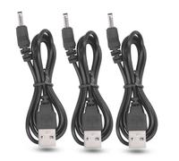 3Pcs Câble d'alimentation USB versCC 5 V, 1 mètre / 3,28 pieds, prise universelle 3,5 x 1,35 mm, câble de recharge, adaptateur d'alimentation 5 V pour ventilateur et haut-parleur