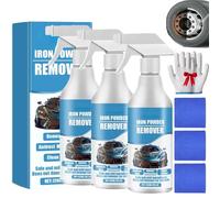 3Pcs Car Rust & Iron Particle Remover Spray,Fast Acting Heavy Duty Metal Cleaner Rust Remover Spray,For Removing Rust And Iron Particles From Cars, Tools, Bolts & More Remover