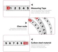 3pcs Carbon Steel Tape Measure Self Adhesive Scale Ruler Steel Sticky Scale Ruler Left Right Right Left Center To Side For Workbenches And Machines