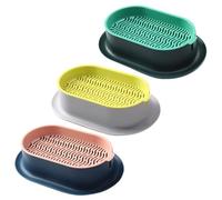 3PCS Cat Grass Planter détachable à deux couches de chat graines d'herbe de chat Planteur hydroponique 7.4x4.8 Plastique Plate de germination Soil Free Cat Plant Planting Box Cat Plant Grass Kit