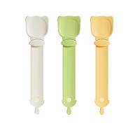 3pcs Cat Strip Srop Squepon Spoon Alimentation de Main-d'œuvre Sauveillance de gaspillage de Bande de Chat coulissante avec Trou Suspendu pour Chats pour Chats humides de la