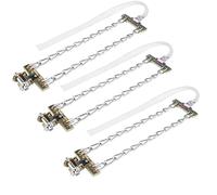 3pcs chaîne en Acier Anti-dérapante de Pneu, chaîne de Clip-on de Pneu de sécurité de Voiture de Boue de Neige pour la Voiture SUV de Camion de Voiture(Large)