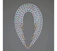 3pcs Chaînes Acrylique pour Sac à Main Femmes, Bandoulière Large pour Sac à Main, Sangle Accessoires de Bricolage, Largeur de 2cm+Longueur de 85cm/120cm