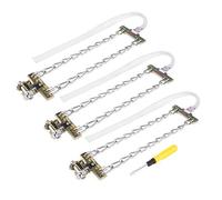 3pcs Chaînes de Pneu à Neige, Keenso Chaînes de Roue de Sécurité Chaîne Antidérapante de Pneu de Neige d'Urgence Chaîne Boue de Neige pour Camion de Voiture SUV(Grand)