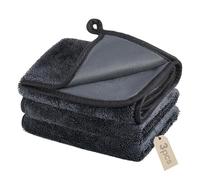3PCS Chiffon Microfibre Voiture, 40×60cm Total Clean Chiffon Micro Fibre XXL, 600GSM Chiffons Total Clean à Forte Absorption, Serviette Microfibre Voiture pour Un séchage Rapide sans Traces et détails