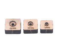 3PCS Circular Cutting Dies Set, Leather Punching Die with Wooden Board, Alloy Steel Metal Punching Mold for DIY Craft, 10mm 15mm 20mm Cutting Dies for Leather Fabric Cardboard