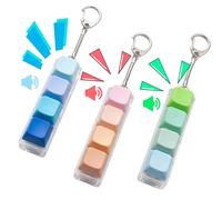 3Pcs Clavier Anti Stress, Anti stress clavier avec douze boutons de couleurs différentes, Fidget, Outil de Soulagement du Stress pour, Pendentif clavier portable pour le travail et l'étude loisirs dét