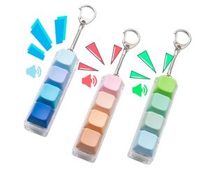 3Pcs Clavier Anti Stress, Anti stress clavier avec douze boutons de couleurs différentes, Fidget, Outil de Soulagement du Stress pour, Pendentif clavier portable pour le travail et l'étude loisirs dét