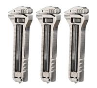 3pcs Clé Multifonction Compacte, Outil Multifonction Compact en Alliage de Zinc Clé Multifonction Argentée Clé Réglable en Alliage Décapsuleur Tournevis pour Activités de Plein Air