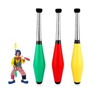 3Pcs Club de Jonglage, 42x7cm/16.5x2.8in Jouet De Bâton Acrobatique D'entraînement Plusieurs Couleurs Jeu D'extérieur Léger Épingles De Jonglage pour Accessoires De Cirque
