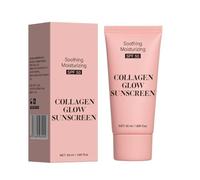 3PCS Collagen Glow Sunscreen Face & Body Sunscreen Non-Greasy SPF 50 Facial Sunblock Protection Sunblocking Cream for Summer Beach