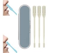 3pcs Couteau Double Face Pour Poils De Nez,Rotation à 360 DegréS,Ciseaux De Nettoyage Des Narines,2 En 1 Tondeuse Manuelle Pour Et Nez,Kit De Nettoyage Manuel Pour Femme Homme (Crème)