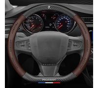 3PCS Couvre Volant Voiture pour Peugeot Expert 3 (III) V I 2016-2024,Microfibre Cuir Couvre Volant 38cm/15'' Antidérapant Respirant Couvre Protégé Volant Voiture Decoration Interieur