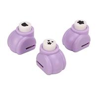 3PCS Craft Hole Punch Shapes Set DIY Papier Perforateur Tête de Chat Pétale Étoile Motif Scrapbooking Poinçons pour Cartes de Voeux Oeuvre Petit Portable En Plastique Alliage de