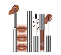 3Pcs Crayon a Levre Peel Off En Brun Rouge a Levre Mat Longue Tenue, Hydratant Lip Gloss Oil Repulpant Levres, Waterproof Anti-transfer, Highly Pigmented Lip Stain Set, Cadeau Maquillage Femme-05