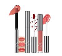 3Pcs Crayon a Levre Peel Off En Nude Rose Rouge a Levre Mat Longue Tenue, Hydratant Lip Gloss Oil Repulpant Levres, Waterproof Anti-transfer, Highly Pigmented Lip Stain Set, Cadeau Maquillage Femme-01