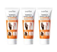 3pcs Crème pour les mains Blanchissante et Hydratante, Crème pour les mains Format Voyage, Crème mains Réparent Pour peaux sèches, avec Nicotinamide et Huile minérale