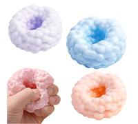 3PCS Crunchy Squishy Stress Ball,Slow Rebound Sensory Squeeze Balls,Soft Sand Filled Ice Skin Fidget Toy,Moldable Stress Ball with Beads,for Office Home Decrease Anxiety