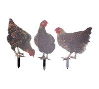 3pcs décoration de coq, enjeux de jardin décoratifs masculins, enjeux de plein air de poulet de jardin, pour le jardinage de terrasse de l'arrière-cour et la décoration de pelouse