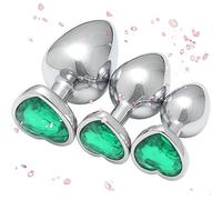 3pcs En Acier Inoxydable En Forme De CœUr Hip Trainer Pour L'EntraîNement De Force, Petit, Moyen Et Grand Combo - Accessoires D'éTirement - D-2 (Vert)