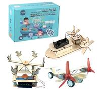 3pcs Enfants expériences scientifiques, modèle de Construction kit pour Enfants Physique Jouets en Bois Ensemble de Construction Adolescents Cadeaux pour Plus de 8