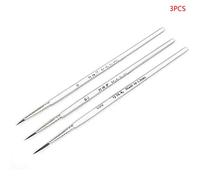 3pcs / Ensemble 0 00 000 Nylon Brush Crochet Ligne Pen Profession PROFESSIONNE Plus Profite DESSION pour DESSION pour LA Peinture D'HUILE Aquarement en Acrylique