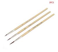 3pcs / Ensemble 0 00 000 Nylon Brush Crochet Ligne Pen Profession PROFESSIONNE Plus Profite DESSION pour DESSION pour LA Peinture D'HUILE Aquarement en Acrylique