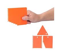 3pcs / ensemble de grattoirs à gâteaux, crème au beurre en plastique plus fluide, outils de décoration de pâte avec bord dentelé pour les amateurs de boulangerie, débutants, (vert) (rose) (orange)