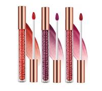3pcs Ensemble de Huile à Lèvres Hydratants et Longue Durée, Hydrating Lip Glow Oil Rouge à Lèvres Liquide Brillant et Teinté, Lip Plumper Gloss Nourrissant pour Soins des