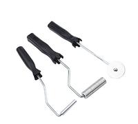 3Pcs Ensemble Fiberglass Rouleau Kit Fibre de Verre, Kit DIY Moulage Laminant Rouleau Bubble Paddle Outil pour FRP Moule en Alliage D'aluminium
