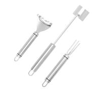 3pcs Éplucheur de Maïs, Acier Inoxydable Décortiqueur de Maïs avec Poignée Ergonomique Ustensile Cuisine Indispensable pour les Amateurs Cuisine