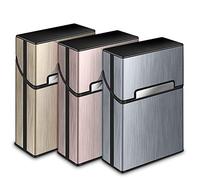 3pcs Étui à Cigarettes Porte Boîte de Cigarette Homme Porte Cigarette Femme en Aluminium Platique Etui Paquet Cigarette Paquet de Cigarettes Fermeture Aimantée