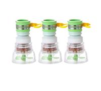 3pcs Faucet extender household faucet nozzle water purifier sink filter water-saving bathroom accessories kitchen Pour Cuisine(Green)