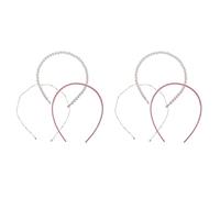 3pcs femmes ondulées bandeau de mariage accessoires de printemps en métal dents de mariée for l'année bandeaux couvre-chef perle cheveux fête festival filles minces accessoire de sport perles hopps pe