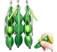 3Pcs fidget pendentif porte-clés Squishy Anxiety Anti-stress Squeeze Beans