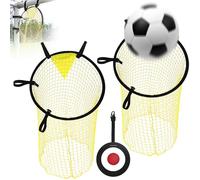 3Pcs Filet Cible Football Pliable avec Cible Mobile & Sangles Réglables, Cages Buts Entrainement Foot Mini Enfants Exterieur, Équipement Filets But Top Bins pour Précision Tirs Améliorer, 45 x 60cm